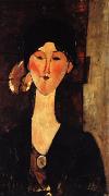 Amedeo Modigliani Beatrice Hastings in Front of a Door oil painting reproduction